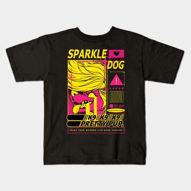 SPARKLEDOG EYESTRAIN Kids T-Shirt by Plentyblush